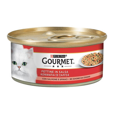 Gourmet Rosso Cat Adult Fettine con Salmone e Spinaci 195 gr