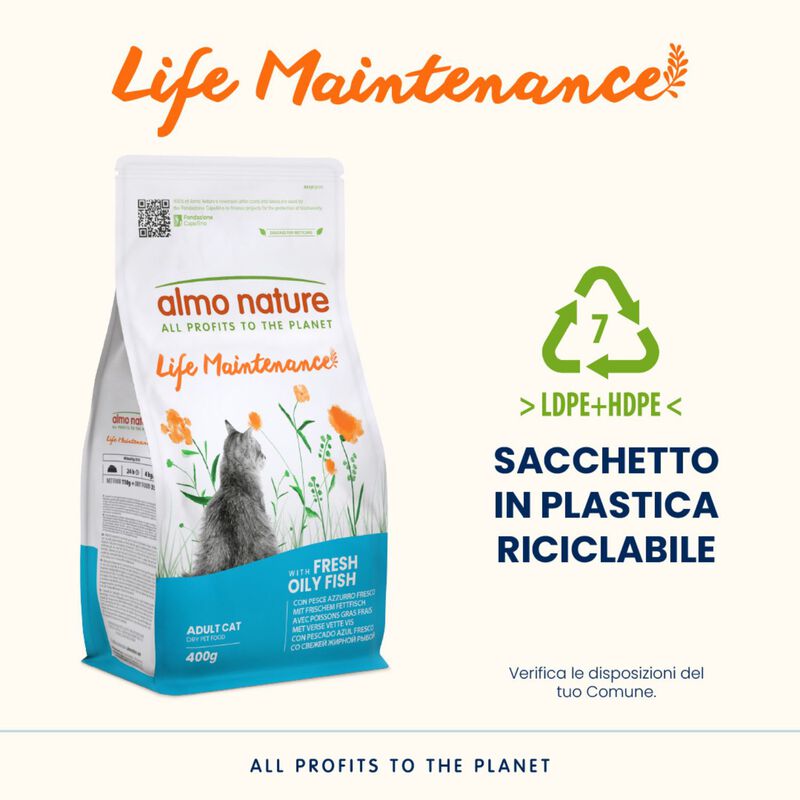 Almo Nature Life Maintenance Cat Adult Pesce Azzurro 400 gr