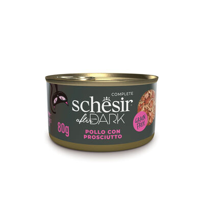 Schesir After Dark Cat Adult Filetti in brodo Pollo con Prosciutto 80 gr