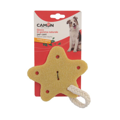 Camon Gioco stella in gomma naturale e corda 14 cm