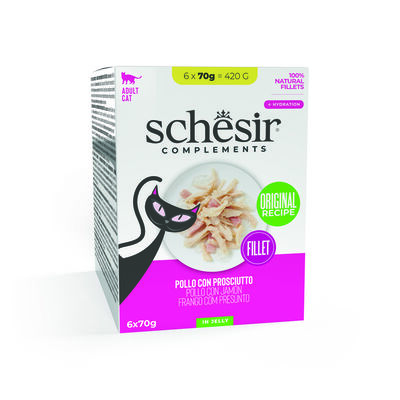 Schesir Cat Pollo e Prosciutto Jelly 6x70 gr