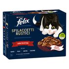 Felix Sfilaccetti Rustici Farm Selection Manzo, Pollo, Anatra e Tacchino 12 x 80 gr