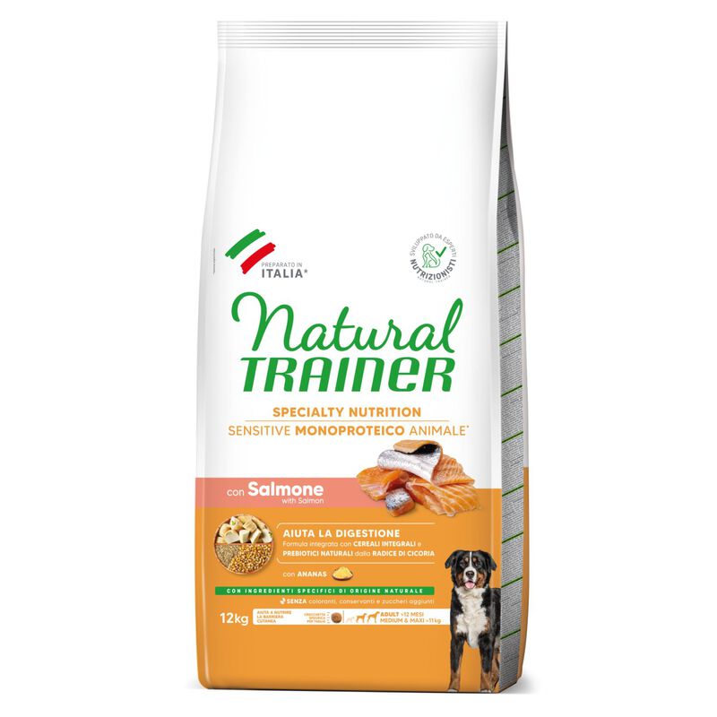 Natural Trainer Sensitive Dog Medium Maxi Salmone 12 kg