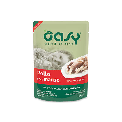 Oasy Cat Adult Pollo con Manzo Busta 70 gr