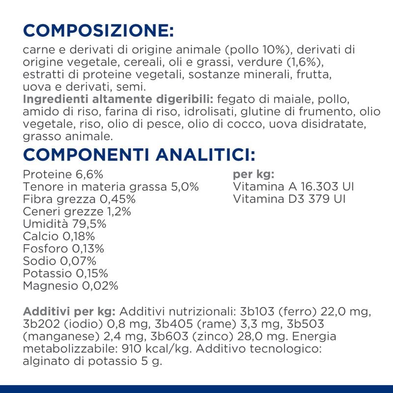 Hill's Prescription Diet Dog On Care con Pollo e verdure 354 gr