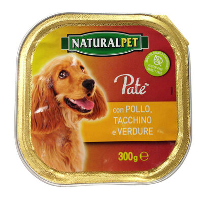 Naturalpet Dog Adulto Paté con Pollo, Tacchino e Verdure 300 gr