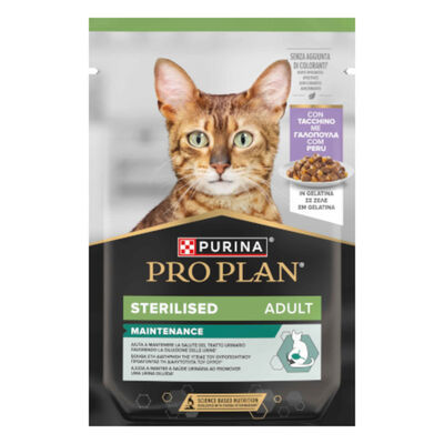 Purina Pro Plan Cat Sterised Teneri Pezzetti in Gelatina con Tacchino 85g