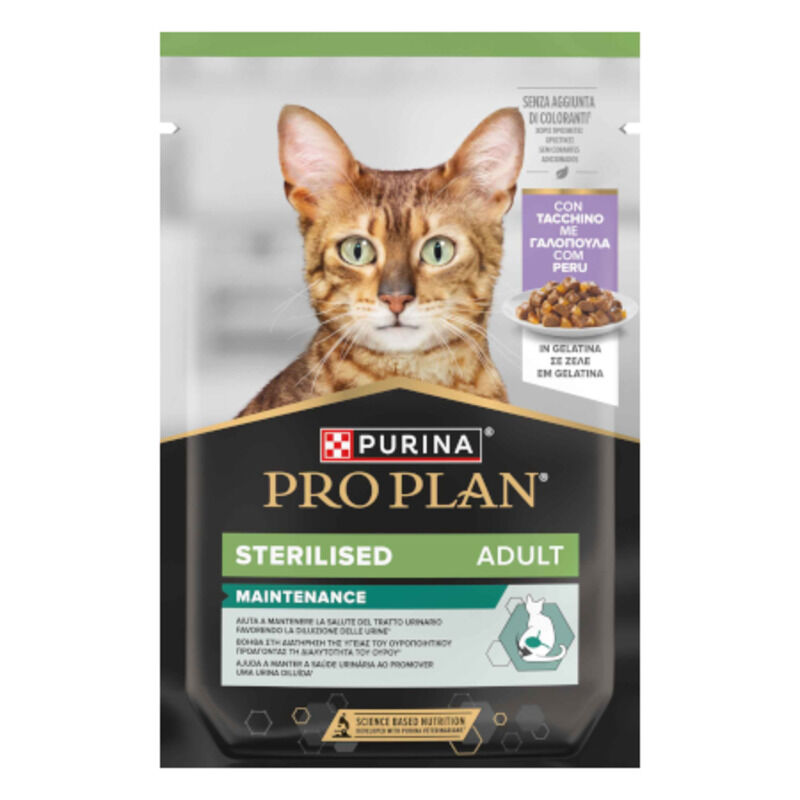 Purina Pro Plan Cat Sterised Teneri Pezzetti in Gelatina con Tacchino 85g