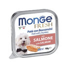 Monge Fresh per cani adulti Paté con Bocconcini con Salmone 100 gr image number 0