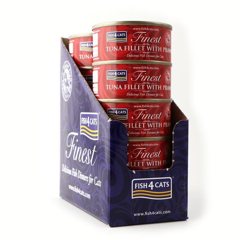 Fish4Cats Finest Cibo Umido per gatti Tonno e Gamberetti 70 gr