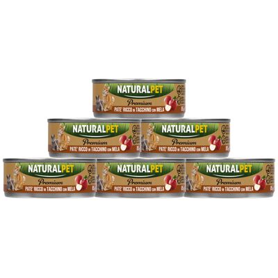 Naturalpet Premium Cat Adult Pat&eacute; ricco in Tacchino con mela 85gr