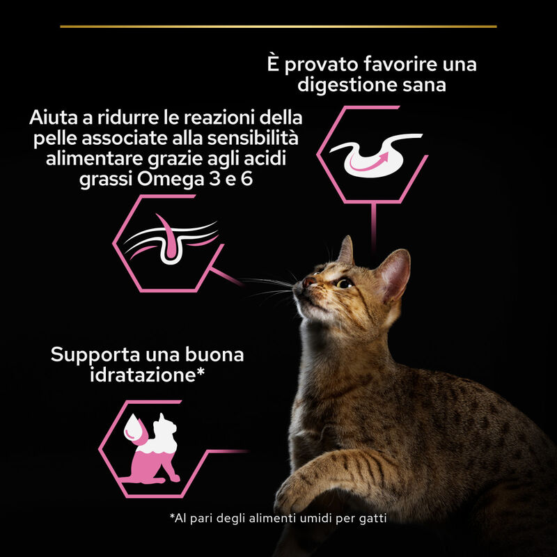 Purina Pro Plan Delicate Digestion Cat Adult Pezzetti con Pesce dell'Oceano in Salsa 85 gr