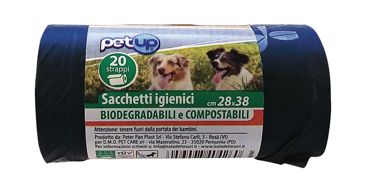 PetUp Sacchetti Biodegradabili 28x38 cm
