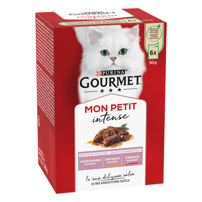 Gourmet Mon Petit Cat Adult con Selvaggina, Fegato, Manzo 6x50 gr