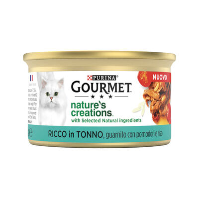 Gourmet Nature's Creations Cat Adult Ricco in Tonno con pomodori e riso 85 gr