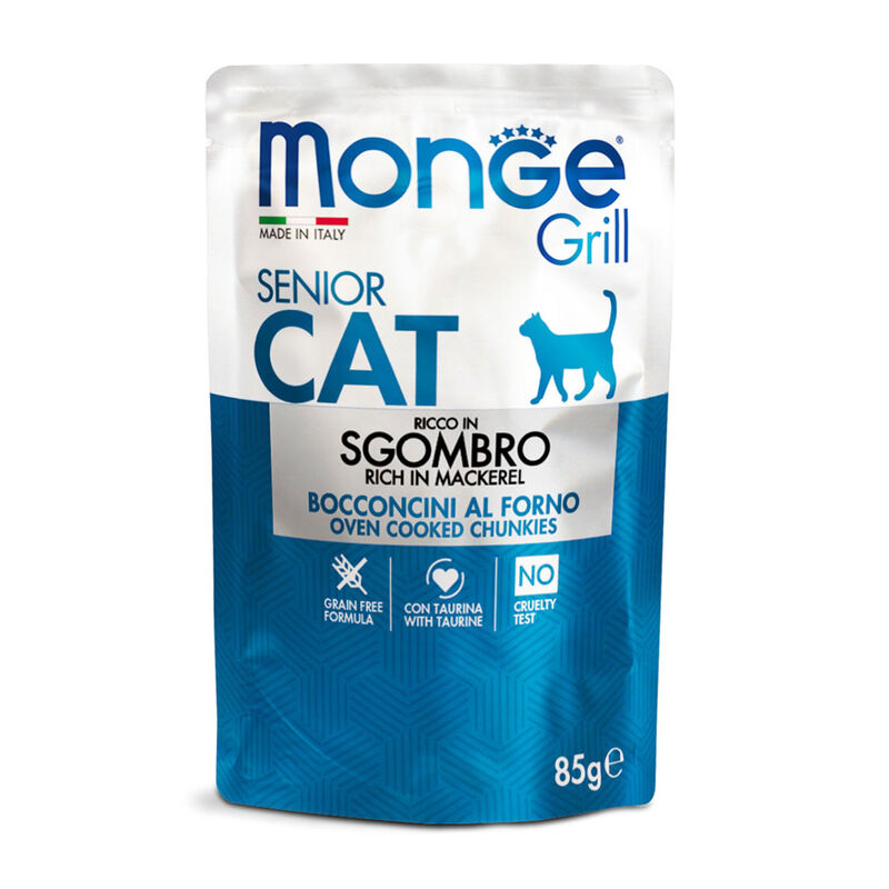 Monge Grill Cat Senior Bocconcini in jelly ricco in Sgombro 85gr