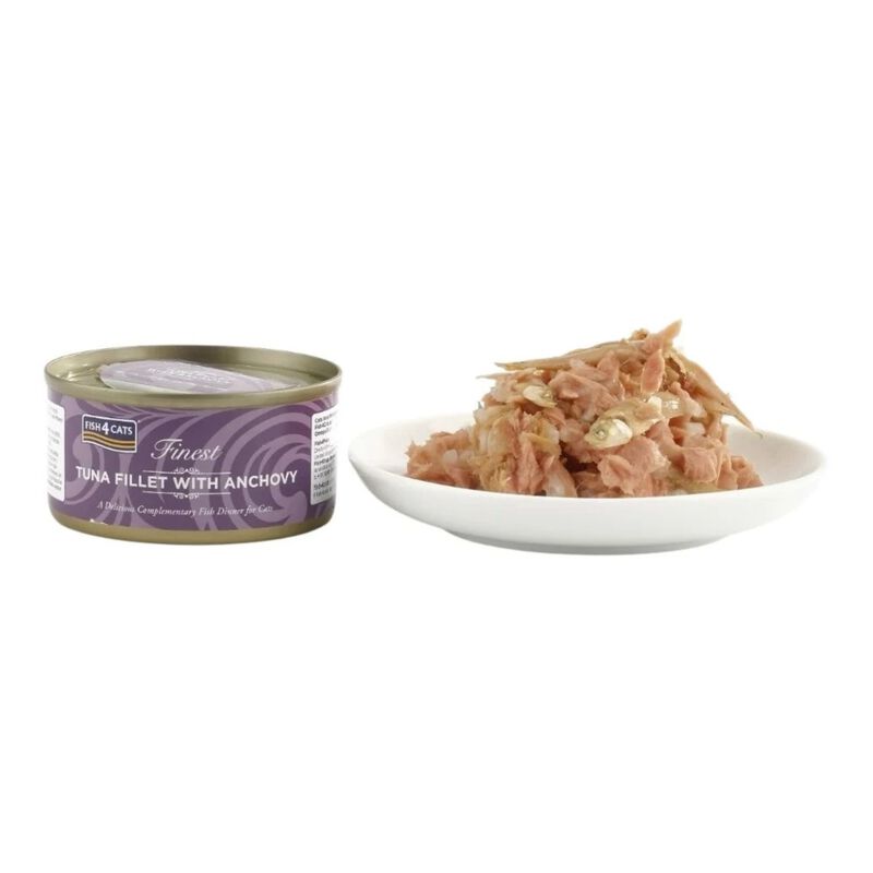 Fish4Cats Finest Cibo Umido per gatti Tonno e Acciughe 70 gr