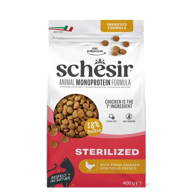 Schesir Monoprotein Cat Sterilized Pollo 300 gr +100 OMAGGIO