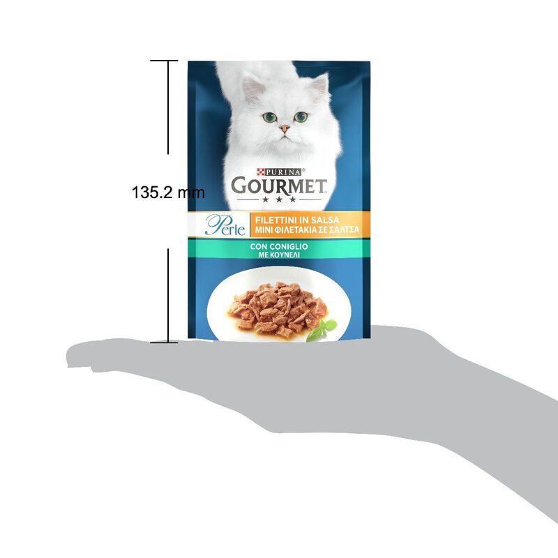 Gourmet Perle Cat Adult Filettini in Salsa con Coniglio 85 gr