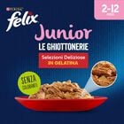 Felix Le Ghiottonerie Kitten Selezioni Deliziose Manzo e Pollo 72 pz x 85 gr