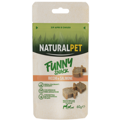Naturalpet Funny Snack Pesciolini con Salmone 60gr