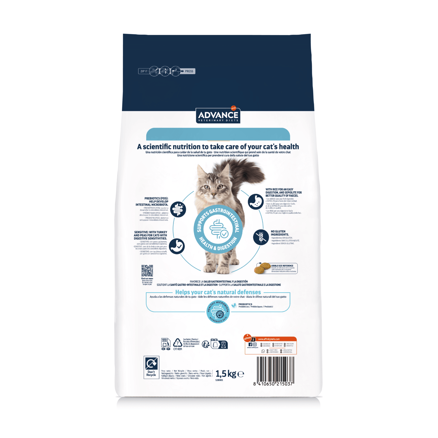 Advance Veterinary Diets Gastroenteric Sensitive Katzenfutter 7,5 Kg – Bei Magen-Darm-Problemen