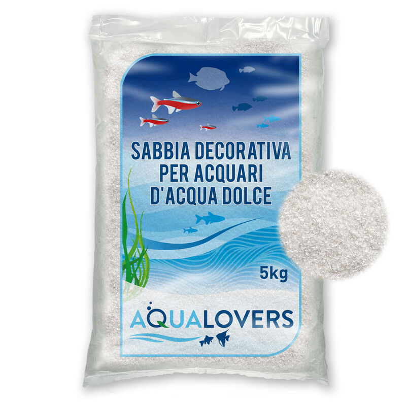 Aqualovers Sabbia naturale al Quarzo Bianco 5kg