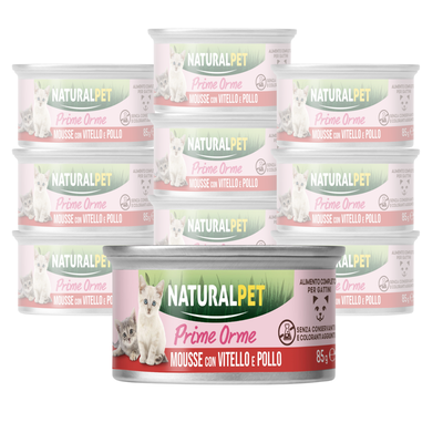 Naturalpet Prime Orme Kitten Mousse con Vitello e Pollo 85gr