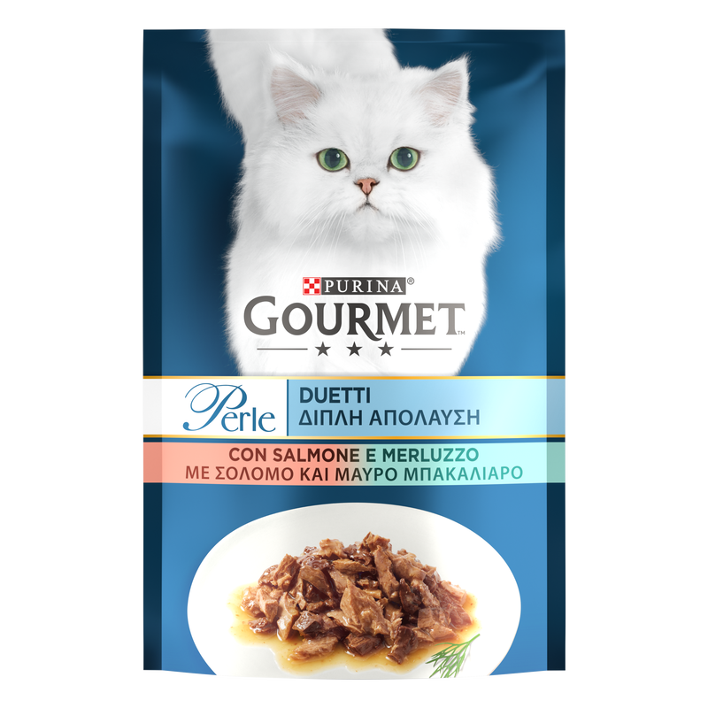 Purina Gourmet Perle Duetti Cat Adult con Salmone e Merluzzo 85 gr