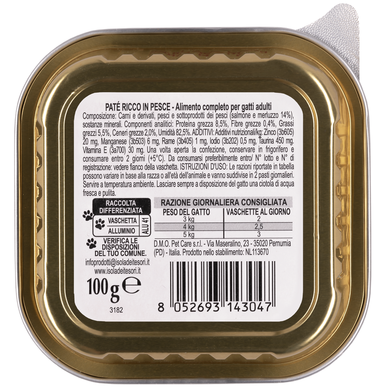 Naturalpet Cat Adult Paté con Salmone 100gr
