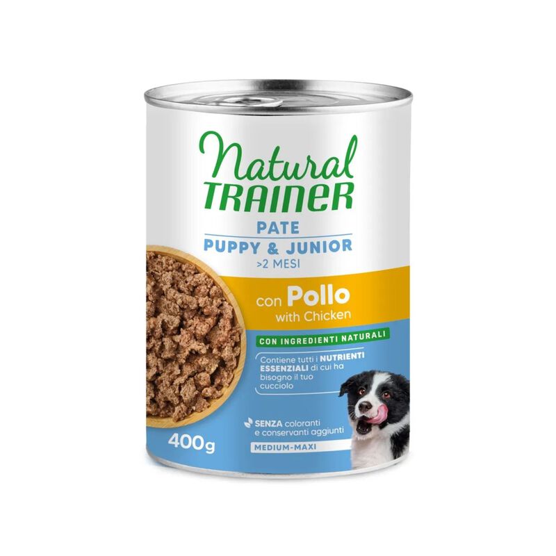 Natural Trainer Dog Puppy/Junior Medium/Maxi al Pollo 400 gr