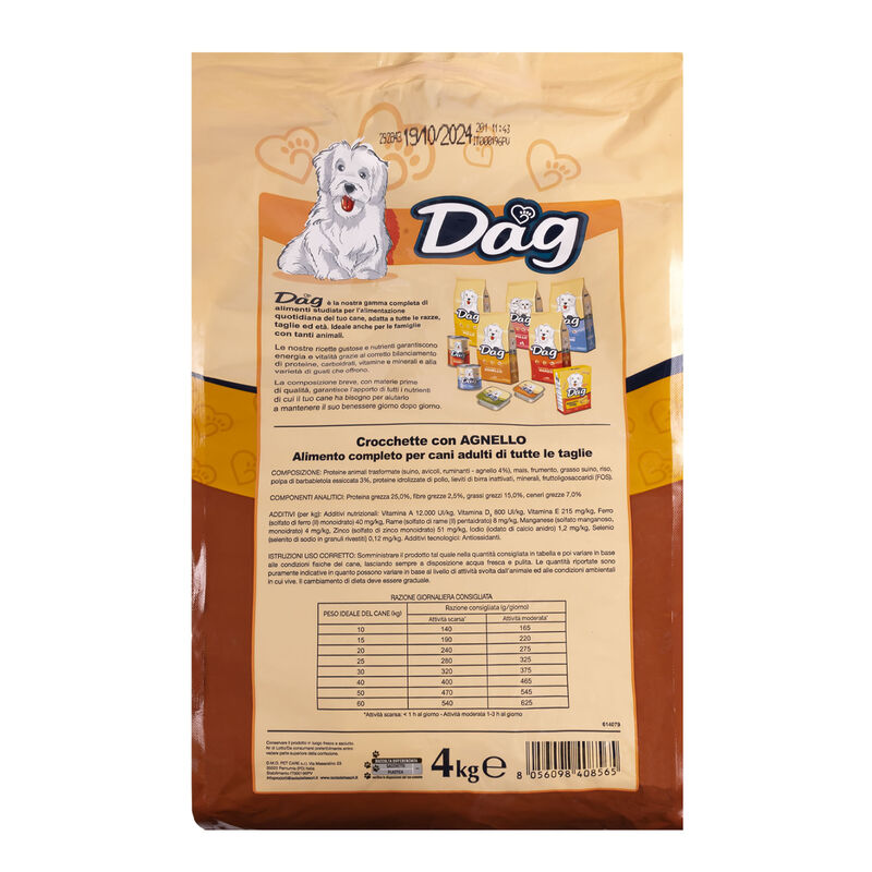 Dag Dog Adult All Breed con Agnello 4 kg