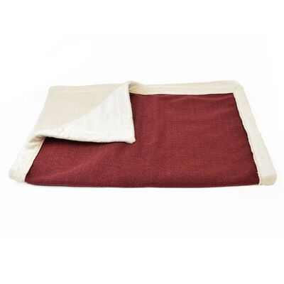 Petup Coperta in pelouche Bordeaux e Panna 67x87 cm
