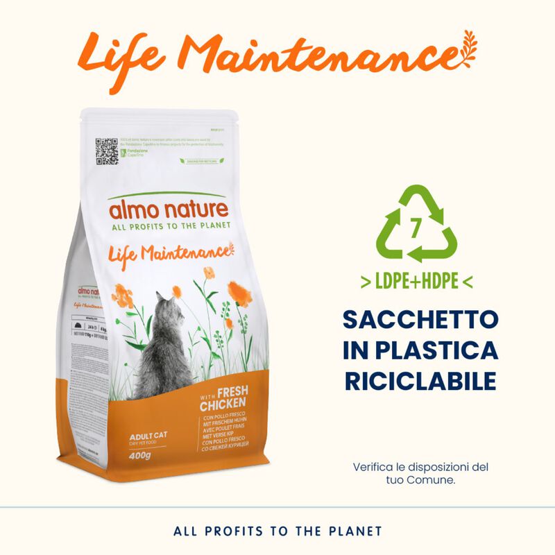 Almo Nature Life Maintenance Cat Adult Pollo 400 gr