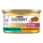 Gourmet Gold Cat Adult Doppio Piacere con Coniglio e Fegato 85 gr