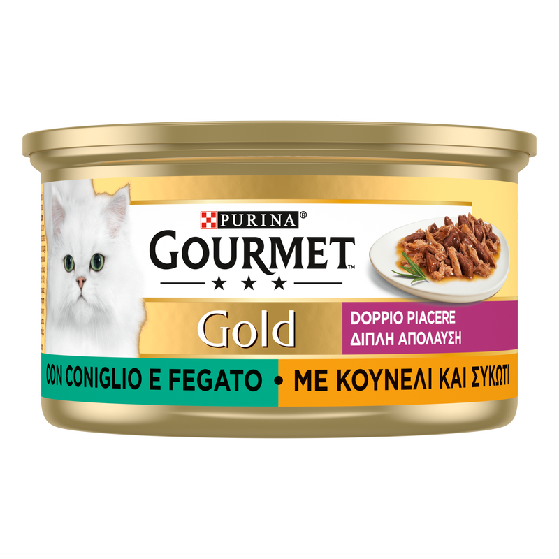 Gourmet Gold Cat Adult Doppio Piacere con Coniglio e Fegato 85 gr