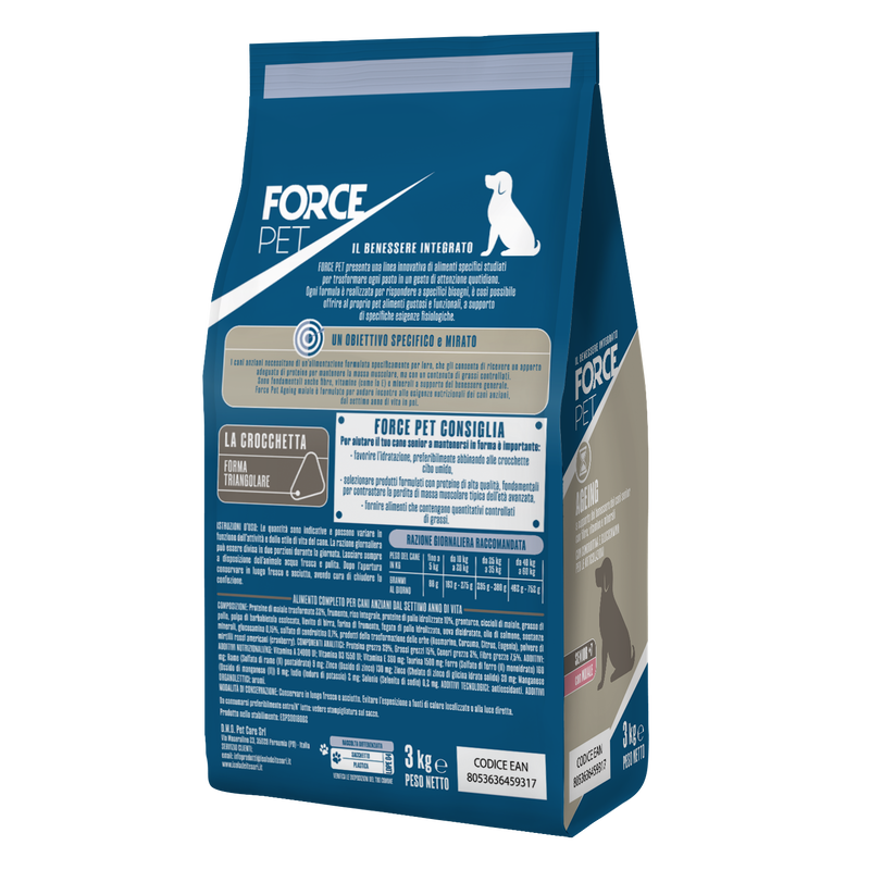 Forcepet Dog Senior + 7 anni Ageing con maiale 3kg