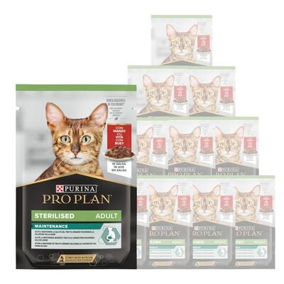 Purina Pro Plan Cat Adult Sterilised Maintenance con Manzo in Salsa 85 gr