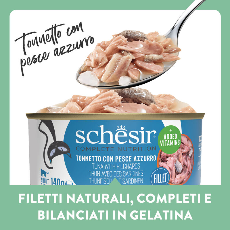 Schesir Cat Jelly Tonnetto con Pesce Azzurro 140g
