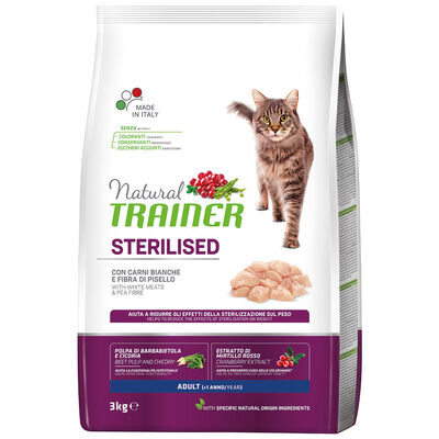 Natural Trainer Cat Adult Sterilised Tacchino 3 kg