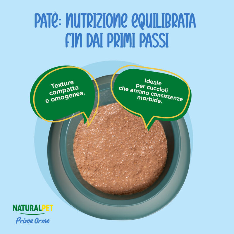 Naturalpet Prime Orme Puppy Pat&eacute; ricco in Tacchino 150gr