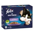 Felix Le Ghiottonerie Cat Le Preferite con Manzo, Pollo, Salmone e Tonno 12 x 85 gr