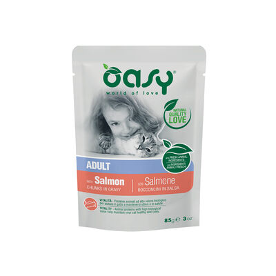 Oasy Cat Adult Bocconcini Salmone Busta 85 gr