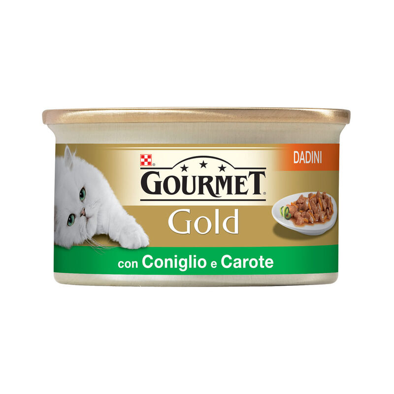 Gourmet Gold Cat Adult Dadini in Salsa con Coniglio e Carote 85 gr