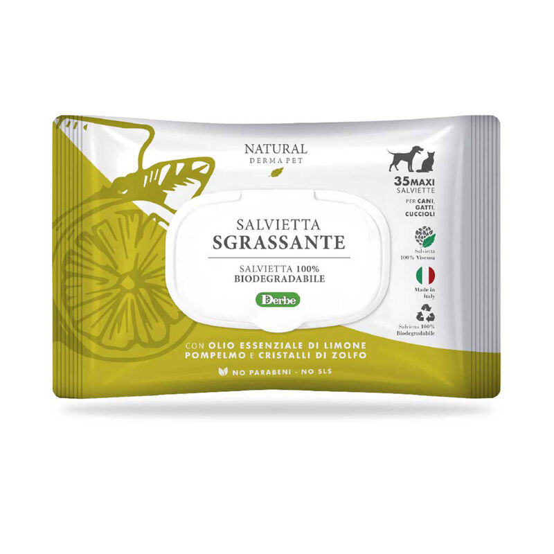 Natural Derma Pet Salviette Sgrassante 35 pz