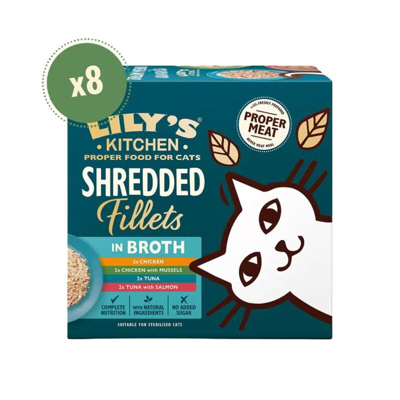 Lily's Kitchen Cat Adult Shredded Fillets 8 x 70 gr