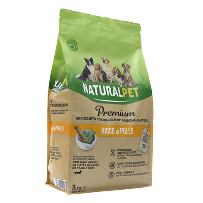 Naturalpet Premium Dog Adult Mini ricco in Pollo 3 kg 