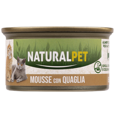 Naturalpet Cat Adult Mousse con Quaglia 85 gr
