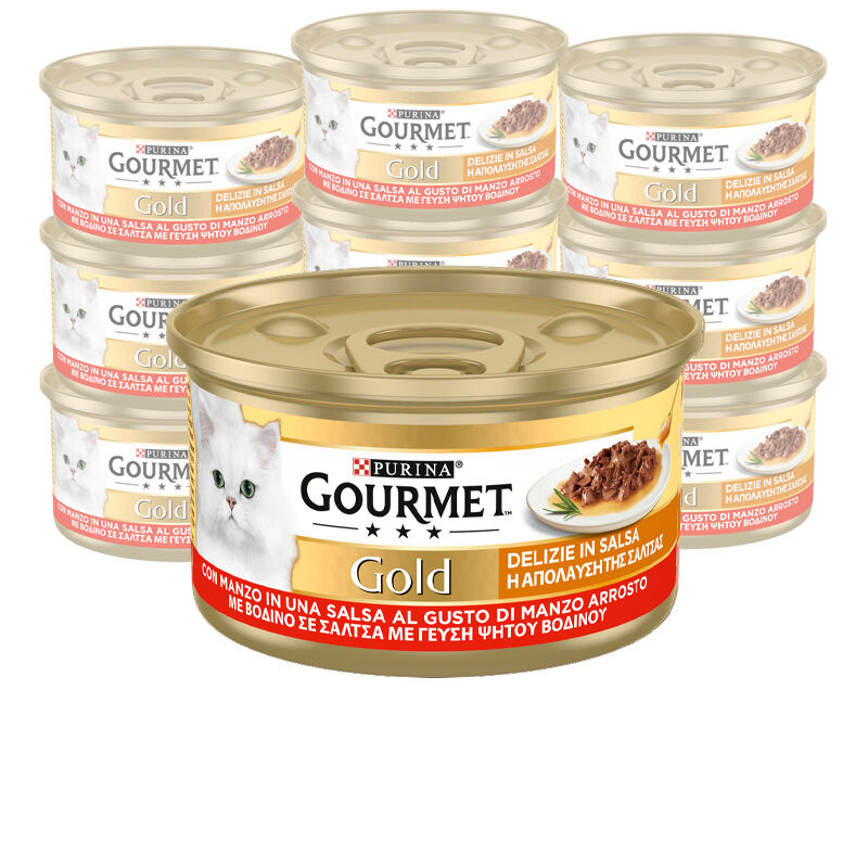 Gourmet Gold Cat Adult Delizie in Salsa Manzo 85 gr