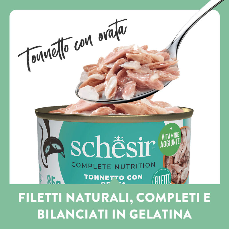 Schesir Cat Adult Tonno con orata jelly 85g